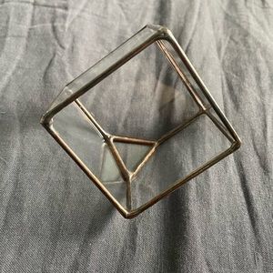 Geometric Glass Box for Ring bearer or Engagement Ring
